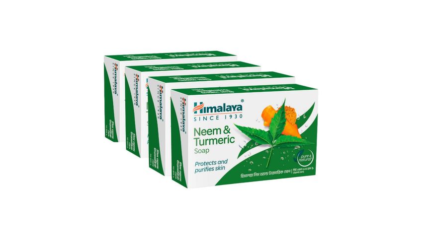 Himalaya Neem & Turmeric Soap 125g (Buy 3 Get 1 Free)