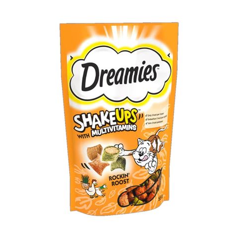 Dreamies Cat Food Shakeups Multivitamins Rockin Roost 55g