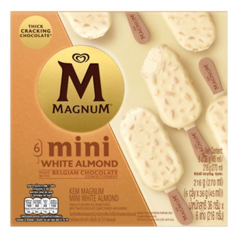 Magnum Mini White Almond 6 x 45ml