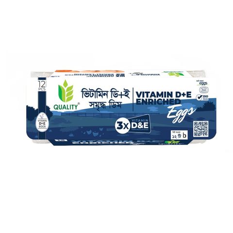 Quality Vitamin D + E Enriched Eggs Box 12 Pieces