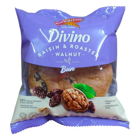 Massimo Divino Raisin & Roasted Walnut Bun 60g