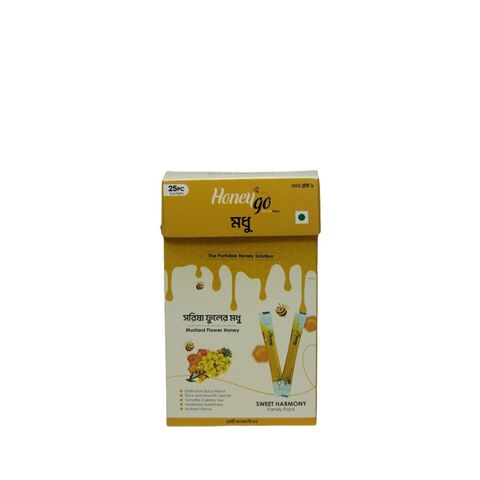 HoneyGo Mustard Flower Honey Family Pack 25 Pieces