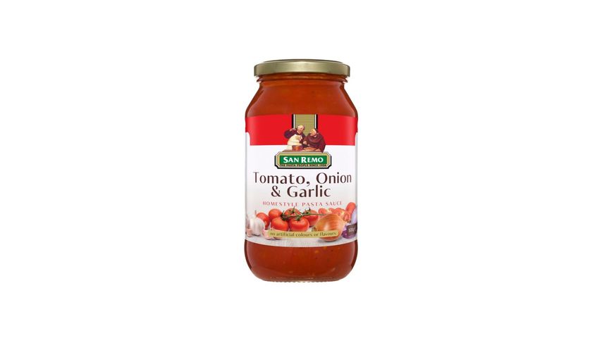 San Remo Tomato Onion & Garlic Pasta Sauce 500g