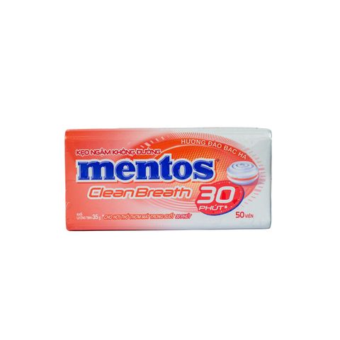 Mentos CleanBreath Mints Peach Fragrance 35g