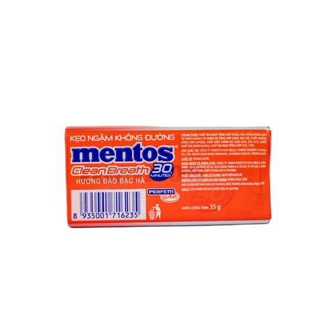 Mentos CleanBreath Mints Peach Fragrance 35g