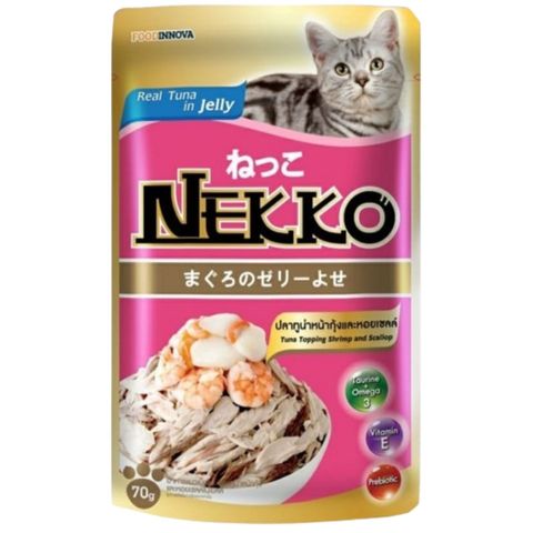 Nekko Cat Food Tuna Topping Shrimp & Scallop 70g