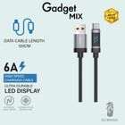 Gadget Mix Diginut BA-1227C Digital Display Data Cable 6A USB to Type-C Grey (120cm) 1 Unit