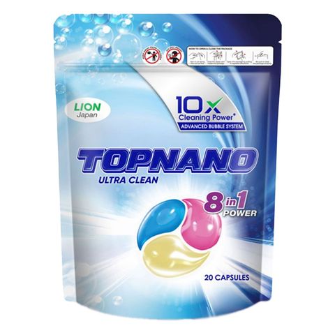 Topnano Capsule Detergent Ultra Clean (Pouch) 20 Pieces