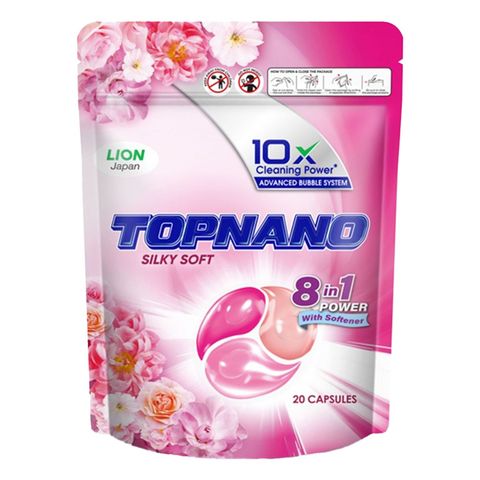 Topnano Capsule Detergent Silky Soft (Pouch) 20 Pieces