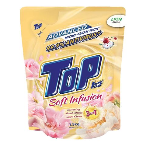 Top Liquid Detergent 3 in 1 Soft Infusion Refill 1.5kg