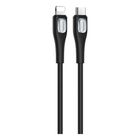 01070438BK Remax RC-C097 C-L Crystal Series 3A 30W Liquid Silicone Fast Charging Data Cable for Type-C to iPhone (1m) 1 Piece