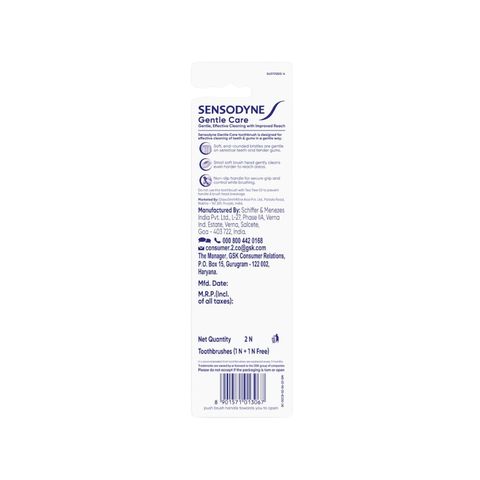 Sensodyne Gentle Care Toothbrush Twin Pack 2 Pieces