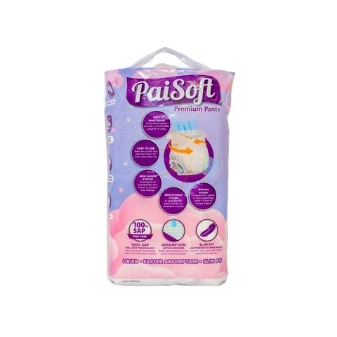 Paisoft Premium Pants Baby Diaper S (4-8kg) 40 Pieces