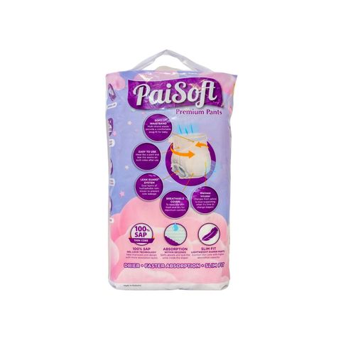 Paisoft Premium Pants Baby Diaper XL (12-17kg) 42 Pieces