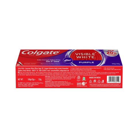 Colgate Visible W.Purple T.Paste 120g IN