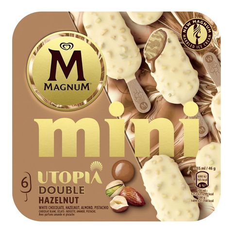 Magnum Double Hazelnut Mini Multipack (6 Pieces) 330ml