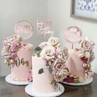 Arcylic Insert Happy Birthday Pink 3 Pieces