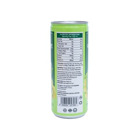 Lotie White Grape Juice With Pulp 240ml