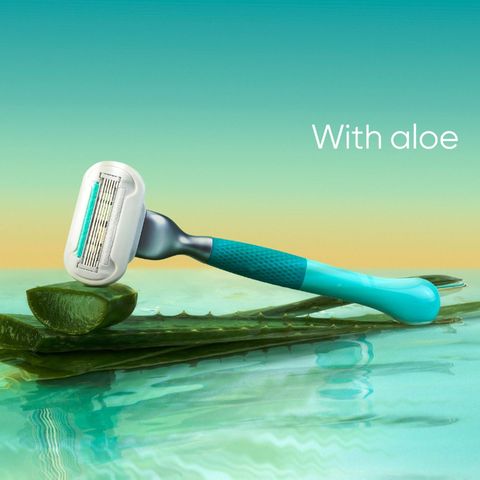 Gillette Venus Miami Sunrise Deluxe Smooth Sensitive Blade Refills 4 Pieces