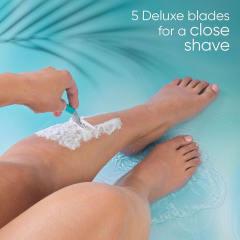 Gillette Venus Miami Sunrise Deluxe Smooth Sensitive Blade Refills 4 Pieces