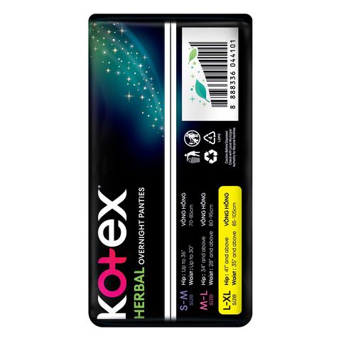 Kotex Herbal Overnight Panties L-XL 5 Pieces