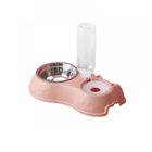 Water Despenser With Single Steel Food Bowl Pink 1 Piece
