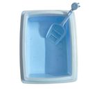 Resinous Litter Box With Scoop Blue 1 Piece