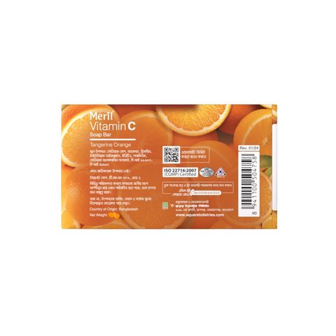 Meril Vitamin C Soap Bar Tangerine Orange 100g