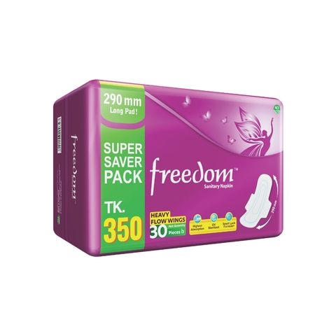 Freedom Heavy Flow Wings Sanitary Napkin 16 Pieces