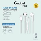 Gadget Mix Diginut E-41C Half in-ear Wired Earpiece Type-C with Microphone White 1 Unit