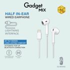 Gadget Mix Diginut E-43L Half in-ear Lightning Wired Earpiece with Microphone White 1 Unit