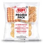 Simply Sufi 3 in 1 Promo Pack (Burger Patties 900g, Chicken Nuggets 900g and Seekh Kabab 540g) 2340g