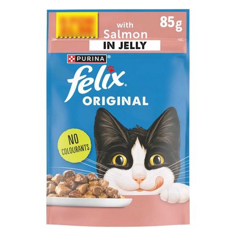 Felix Original Salmon Wet Food Sachet 85g