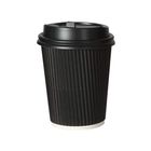 Disposable Paper Coffee Glass With Lid Assorted 250ml 10 Pieces