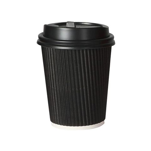 Disposable Paper Coffee Glass With Lid Assorted 250ml 10 Pieces
