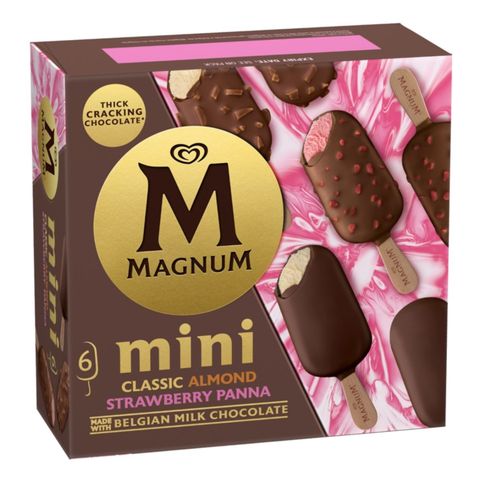 Magnum Mini Strawberry Panna, Almond & Classic 6 x 45ml