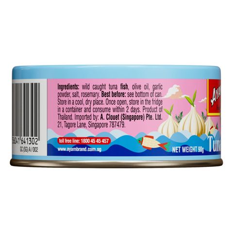 Ayam Brand Tuna Flakes with Olive Oil, Garlic and Rosemary 90g