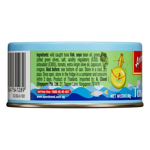 Ayam Brand Tuna Flakes with Green Olives and Oregano 90g