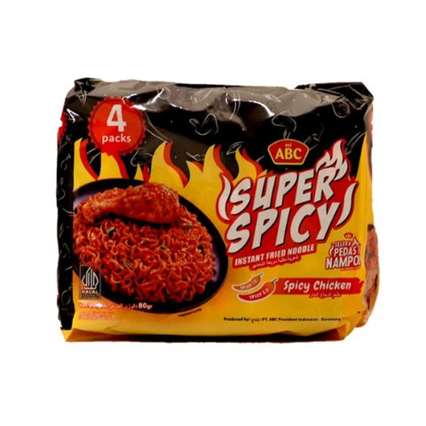 Mi Abc Fried Instant Noodle Spicy Chicken 4 Pieces
