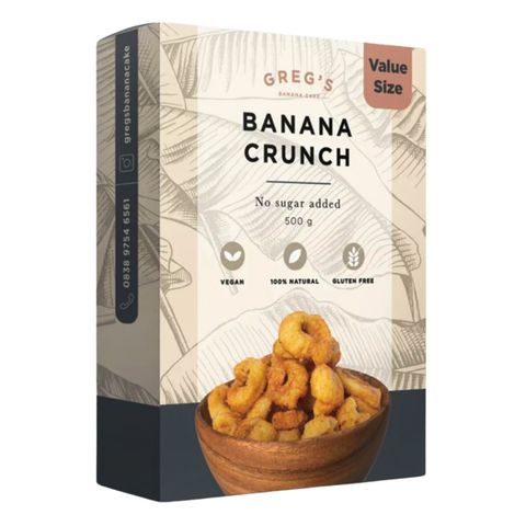 Greg's Banana Crunch Value Size 500g