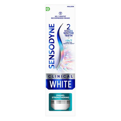 Sensodyne Toothpaste Clinical White for Sensitive Teeth Whitening & Enamel Strengthening 100g