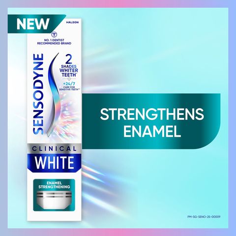 Sensodyne Toothpaste Clinical White for Sensitive Teeth Whitening & Enamel Strengthening 100g