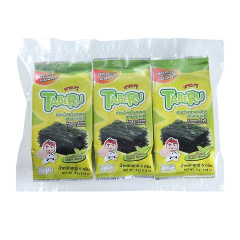 Taberu Roasted Korean Style Seaweed Original 3 x 5g