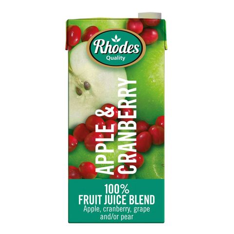 Rhodes 100% Fruit Juice Apple & Cranberry 1L