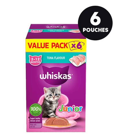 Whiskas Pouch Kitten Tuna Value Pack 6 x 80g