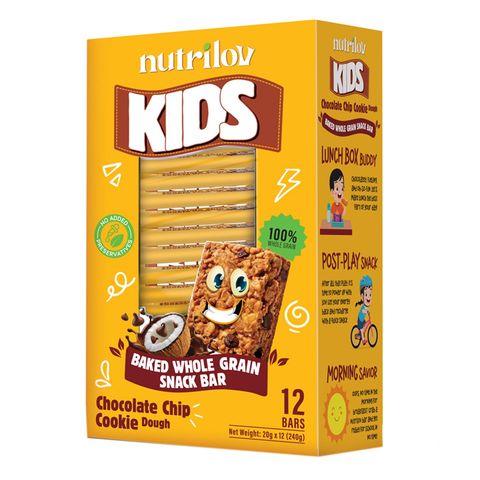 Nutrilov Kids Chocolate Chip Cookie Dough Bars (Pack of 12)