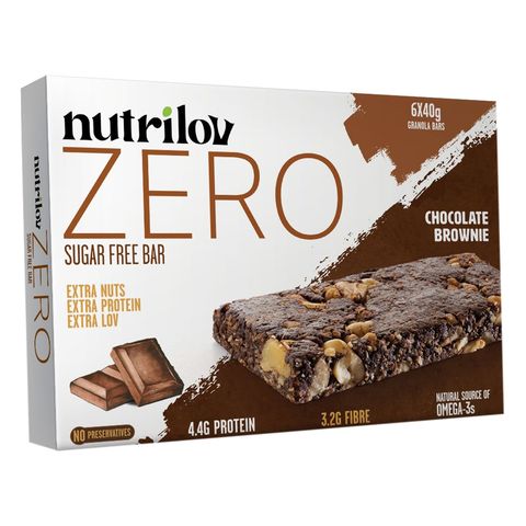 Nutrilov ZERO Chocolate Brownie 6 Pieces (SUGAR FREE)