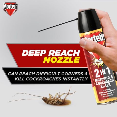 Mortein 2 In 1 Mosquito And Cockroach Killer Spray 400ml