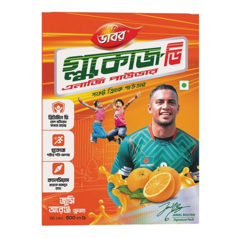 Dabur Glucose D Energy Powder Juicy Orange Flavour 400g