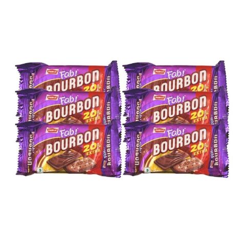 Parle Fab! Bourbon Chocolate Biscuit 50g 6 Packets